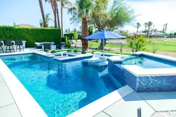 Geometric pool with spa — Silver Creek
